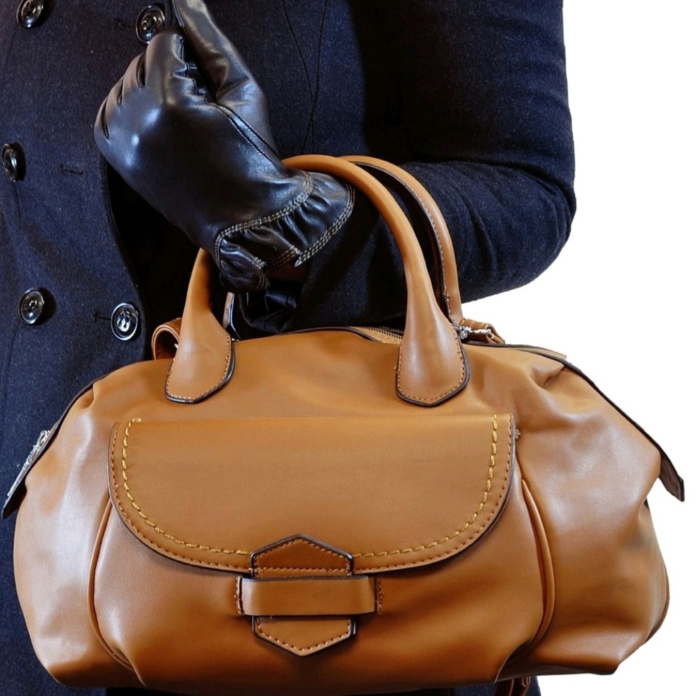 Moda New York Cognac Satchel